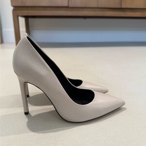 Zara Cream Pointed Toe Heels